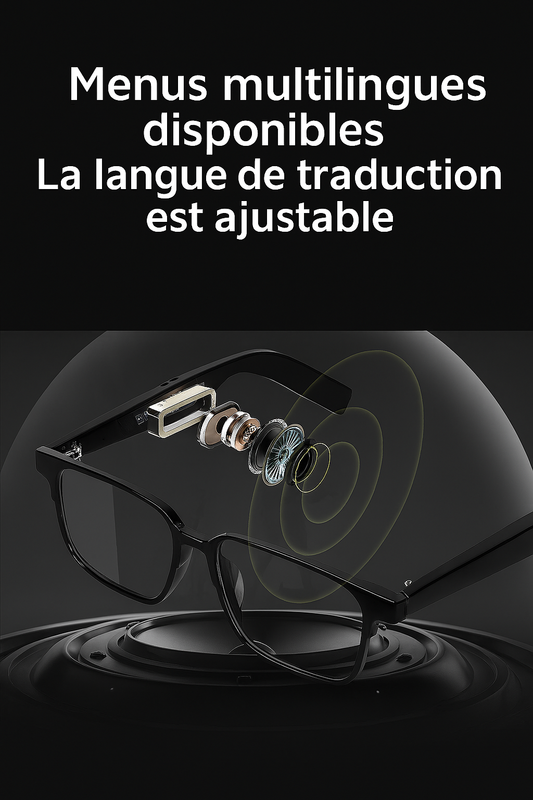 Lunettes Intelligentes 3-en-1 : Vision, Musique & Traduction Instantanée